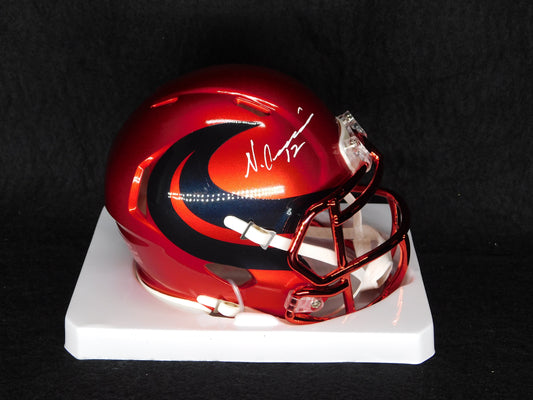 Nico Collins Signed Autographed Houston Texans Battle Red Alt Speed Mini Helmet BAS COA