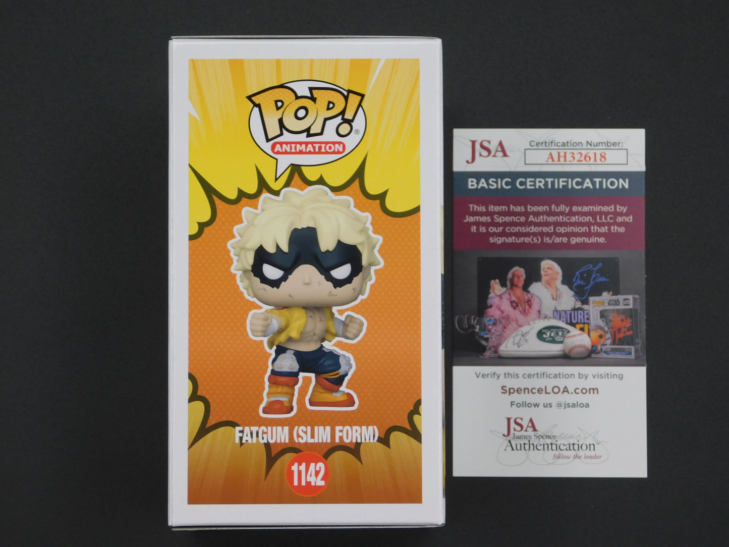 Kyle Hebert Signed / Autographed Vinyl Funko Pop! 1142 My Hero Academia Fatgum Slim Form JSA COA