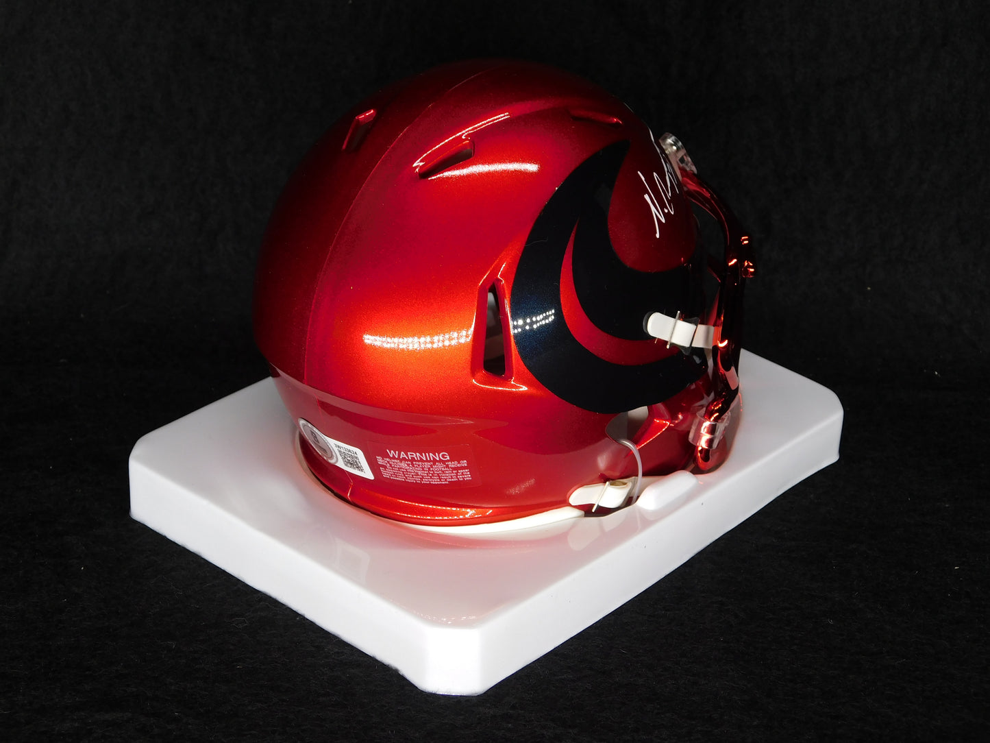 Nico Collins Signed Autographed Houston Texans Battle Red Alt Speed Mini Helmet BAS COA
