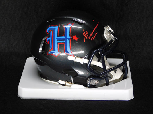 Nico Collins Signed Autographed Houston Texans H-Town Tough Alt Speed Mini Helmet BAS COA