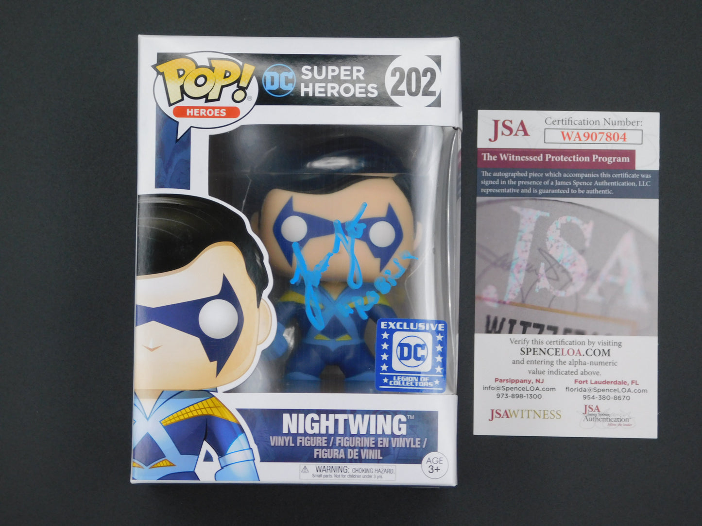 Loren Lester Signed / Autographed Vinyl Funko Pop! 153 Nightwing Batman Animated Series JSA COA