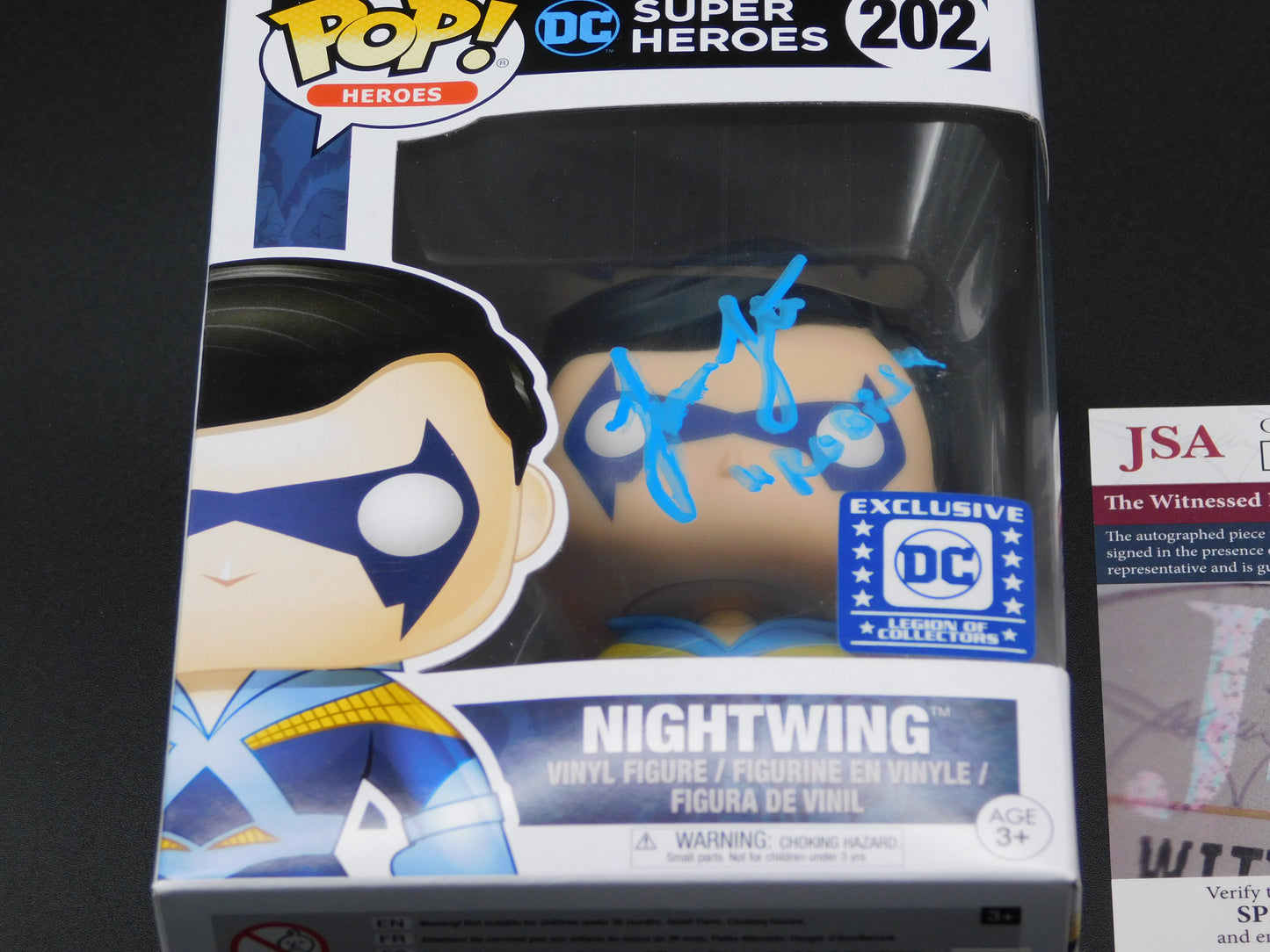 Loren Lester Signed / Autographed Vinyl Funko Pop! 153 Nightwing Batman Animated Series JSA COA