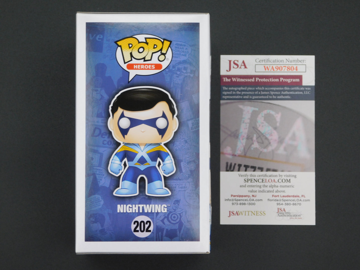 Loren Lester Signed / Autographed Vinyl Funko Pop! 153 Nightwing Batman Animated Series JSA COA