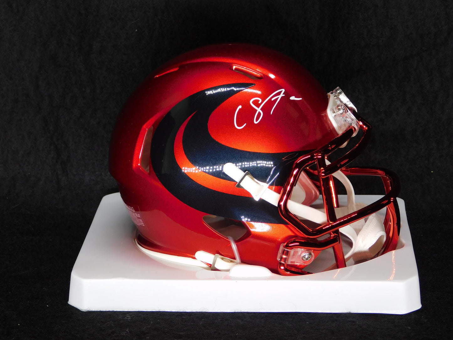 Cade Stover Signed Autographed Houston Texans Battle Red Alt Mini Helmet BAS COA