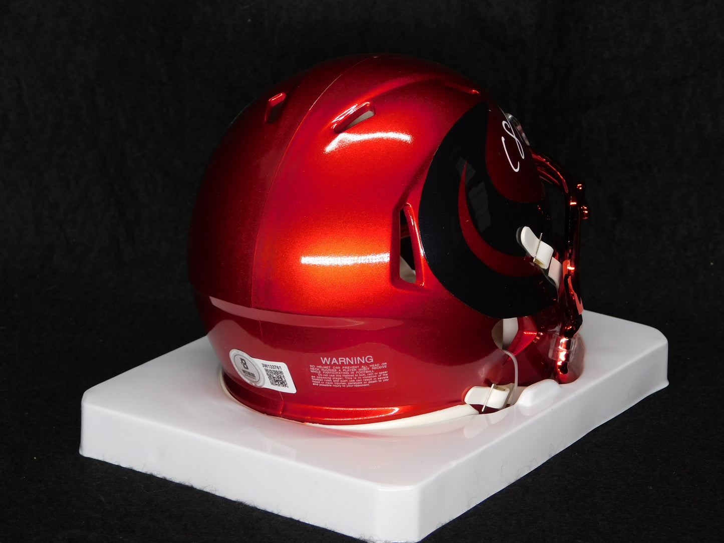 Cade Stover Signed Autographed Houston Texans Battle Red Alt Mini Helmet BAS COA