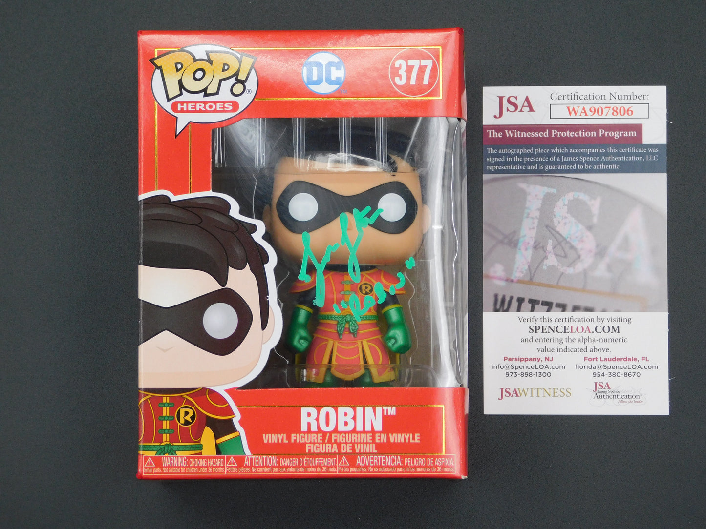 Loren Lester Signed / Autographed Vinyl Funko Pop! 377 Imperial Palace Robin Batman Animated Series JSA COA