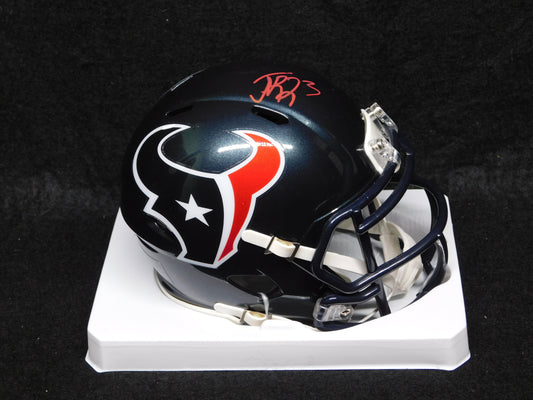 Jaylen Reed Signed Autographed Houston Texans Speed Mini Helmet BAS COA