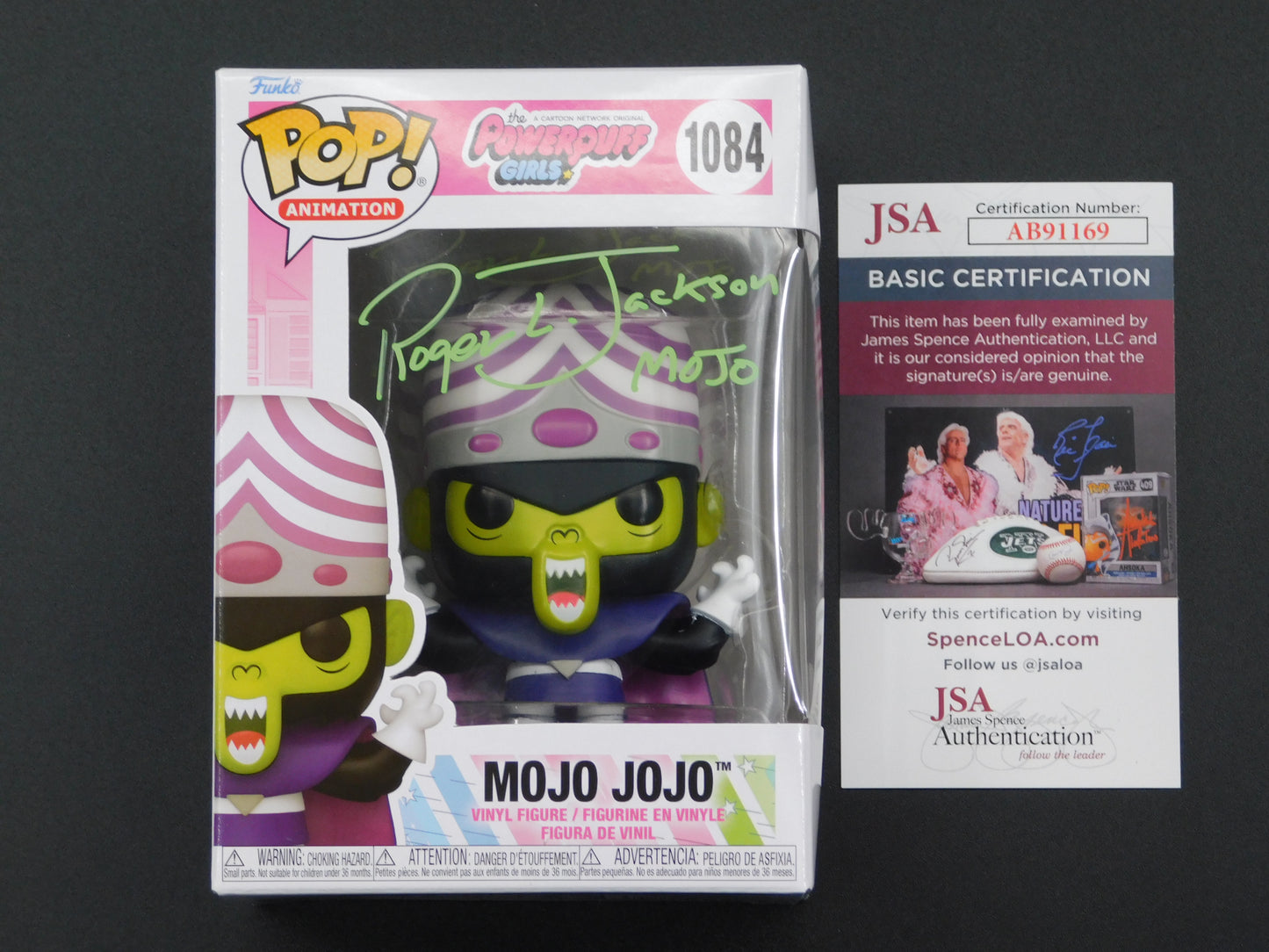 Roger Jackson Signed / Autographed Vinyl Funko Pop! 1084 The Powerpuff Girls Mojo Jojo JSA COA