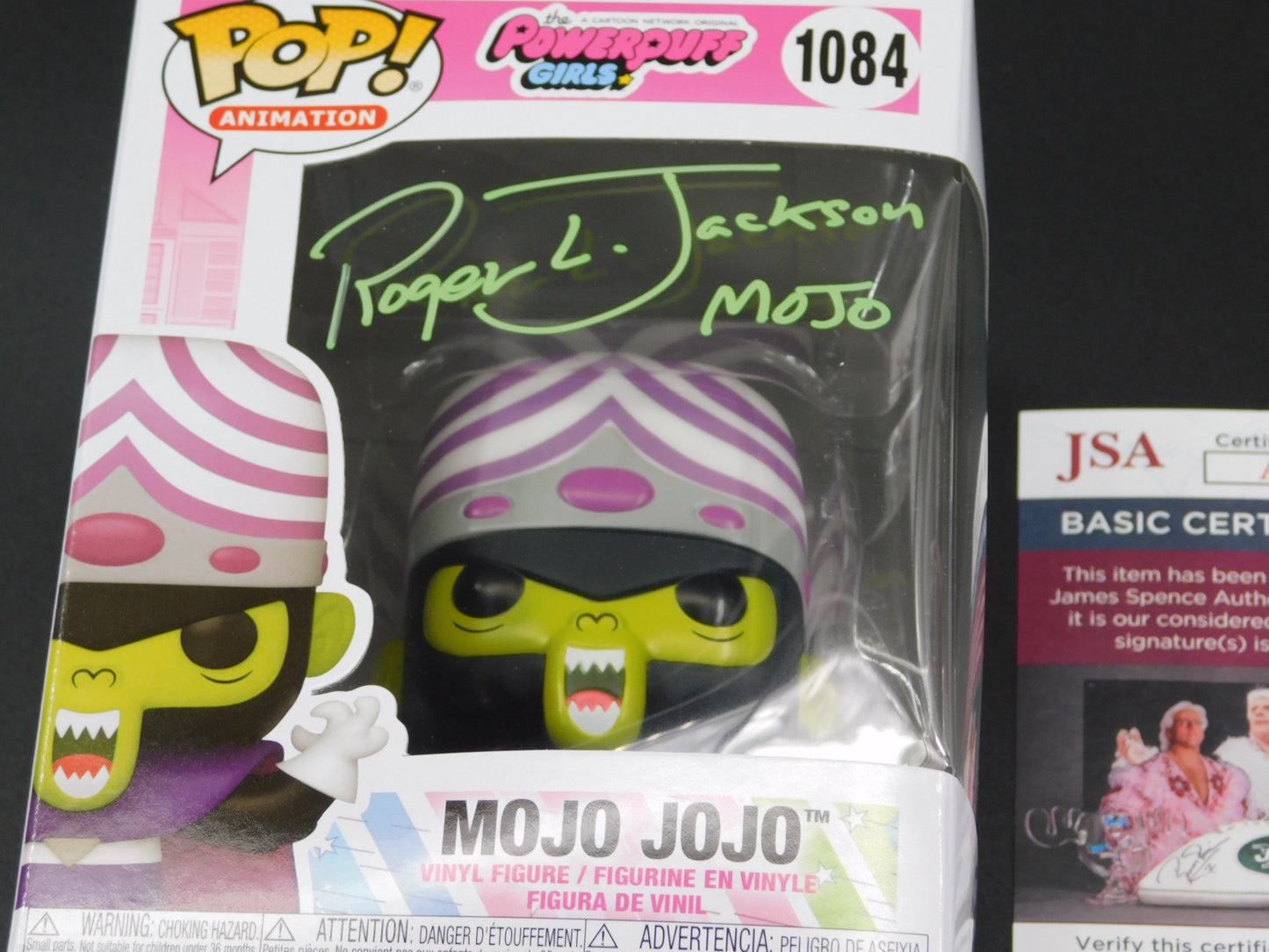 Roger Jackson Signed / Autographed Vinyl Funko Pop! 1084 The Powerpuff Girls Mojo Jojo JSA COA