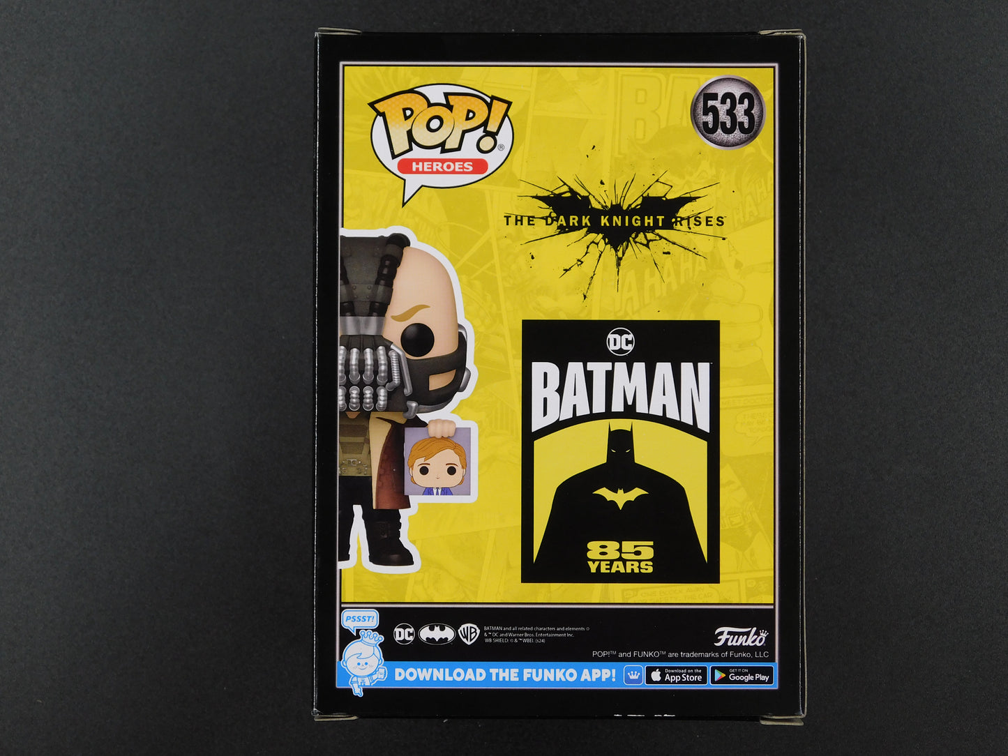 Tom Hardy Signed Autographed Funko Pop 553 Bane Batman The Dark Knight JSA COA C