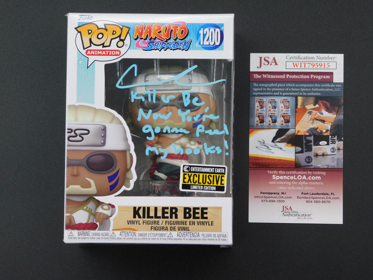 Catero Colbert Signed / Autographed Vinyl Funko Pop! 1200 Naruto Shippuden Killer Bee Hooks JSA COA