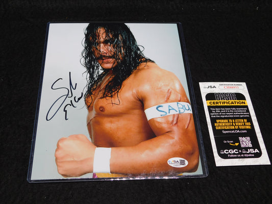 Sabu (D. 2025) Signed Autographed 8x10 Photo WWE WWF ECW AEW JSA COA (B)