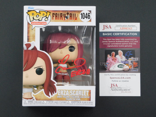 Colleen Clinkenbeard Signed / Autographed Vinyl Funko Pop! 1046 Fairytail Erza Scarlet JSA COA