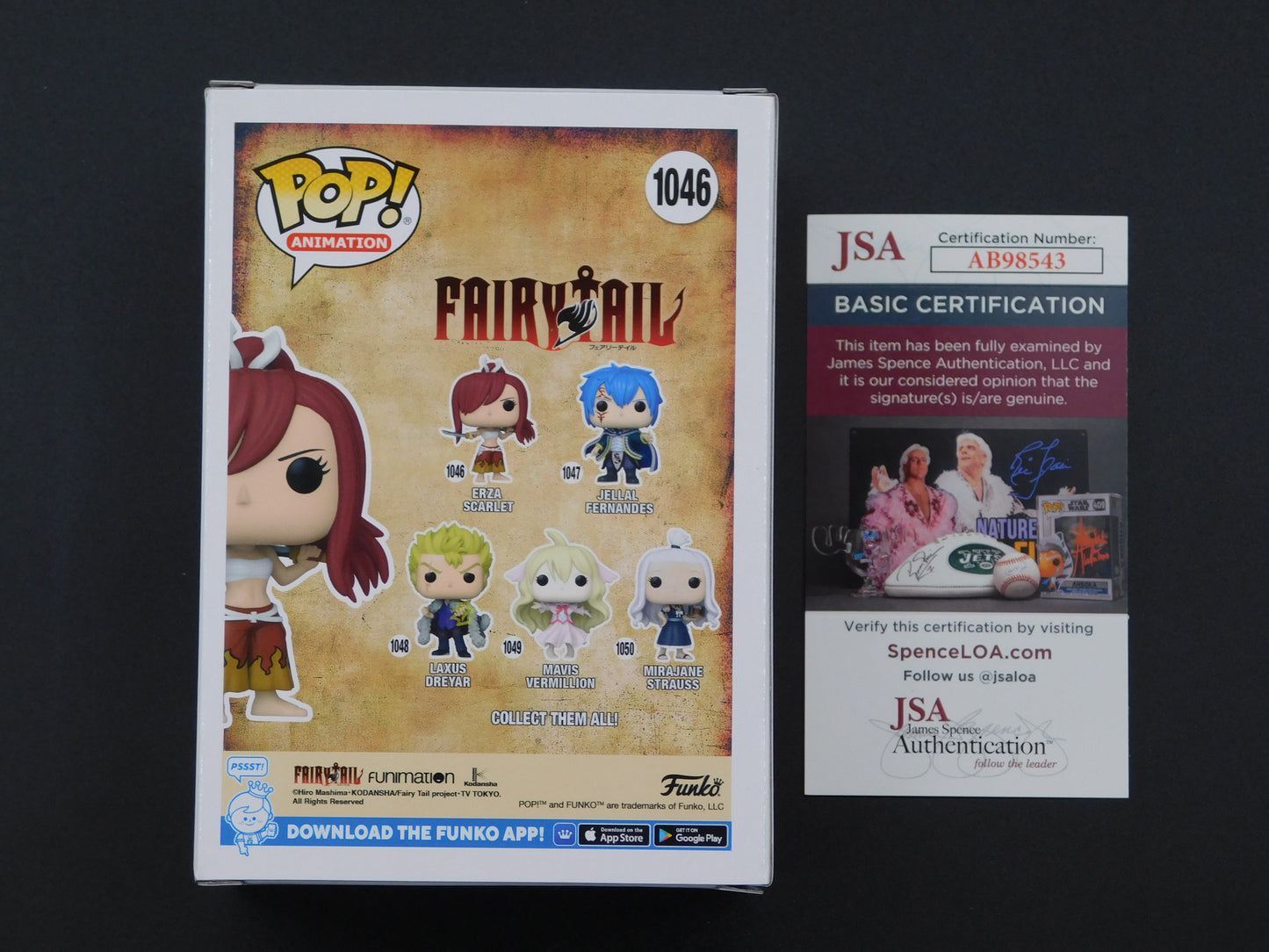 Colleen Clinkenbeard Signed / Autographed Vinyl Funko Pop! 1046 Fairytail Erza Scarlet JSA COA