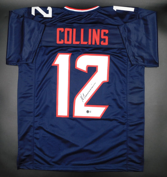 Nico Collins Signed Autographed Houston Texans Blue Football Jersey BAS COA