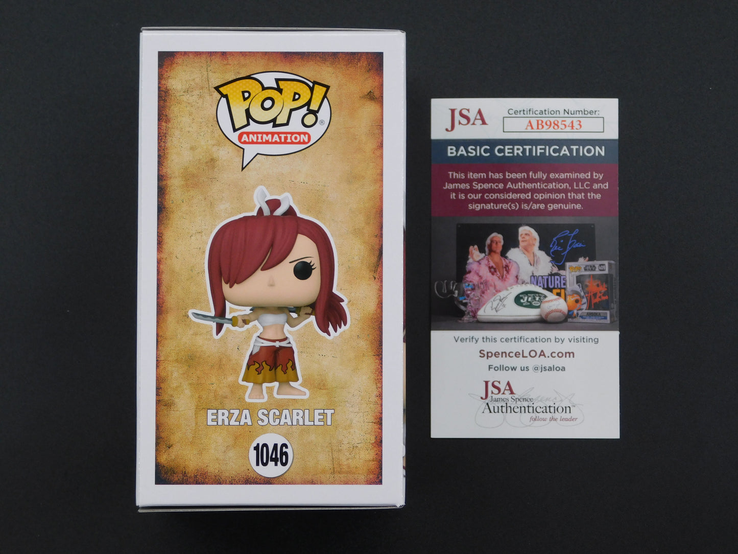 Colleen Clinkenbeard Signed / Autographed Vinyl Funko Pop! 1046 Fairytail Erza Scarlet JSA COA