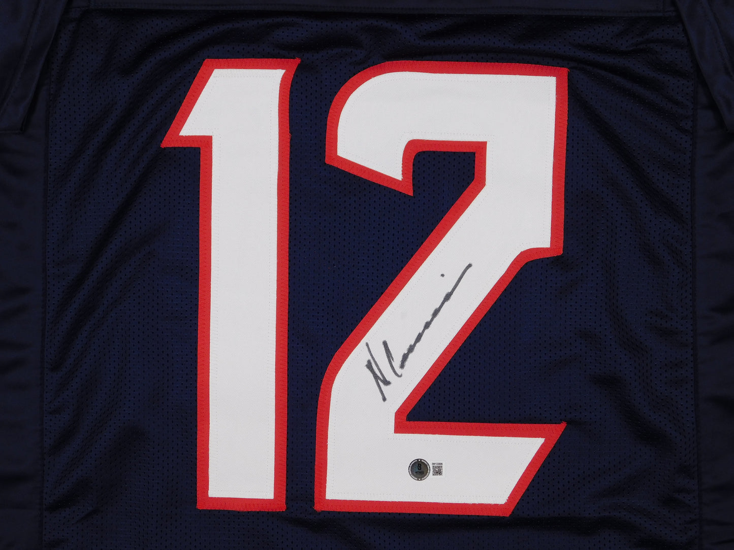 Nico Collins Signed Autographed Houston Texans Blue Football Jersey BAS COA