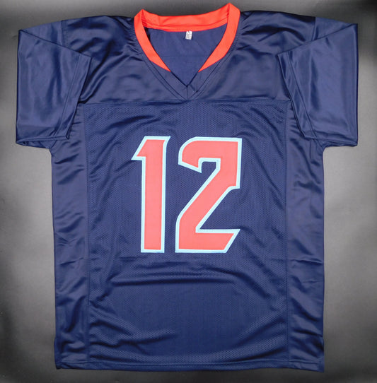 Nico Collins Signed Autographed Houston Texans Blue H-Town Football Jersey BAS COA