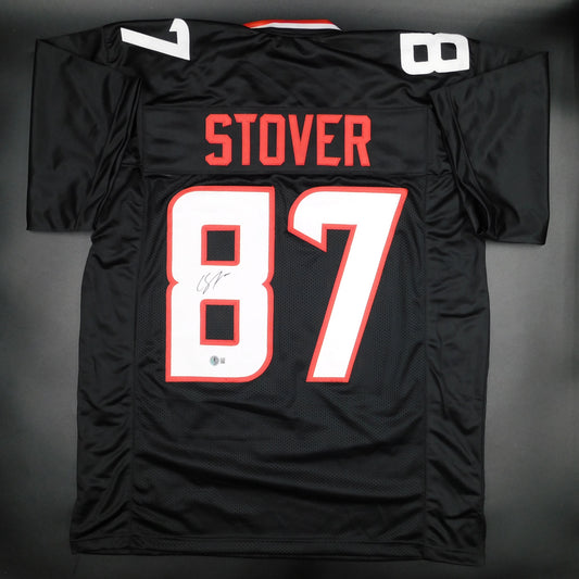 Cade Stover Signed Autographed Houston Texans Black Football Jersey OSU BAS COA