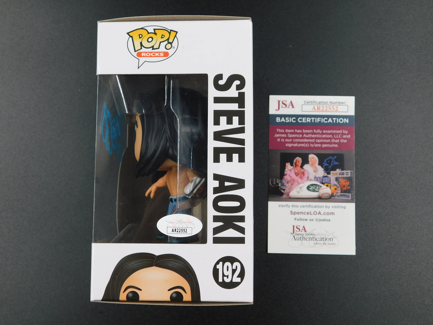 Steve Aoki Signed Autographed Vinyl Funko Pop 192 Neon Future Wonderland JSA COA