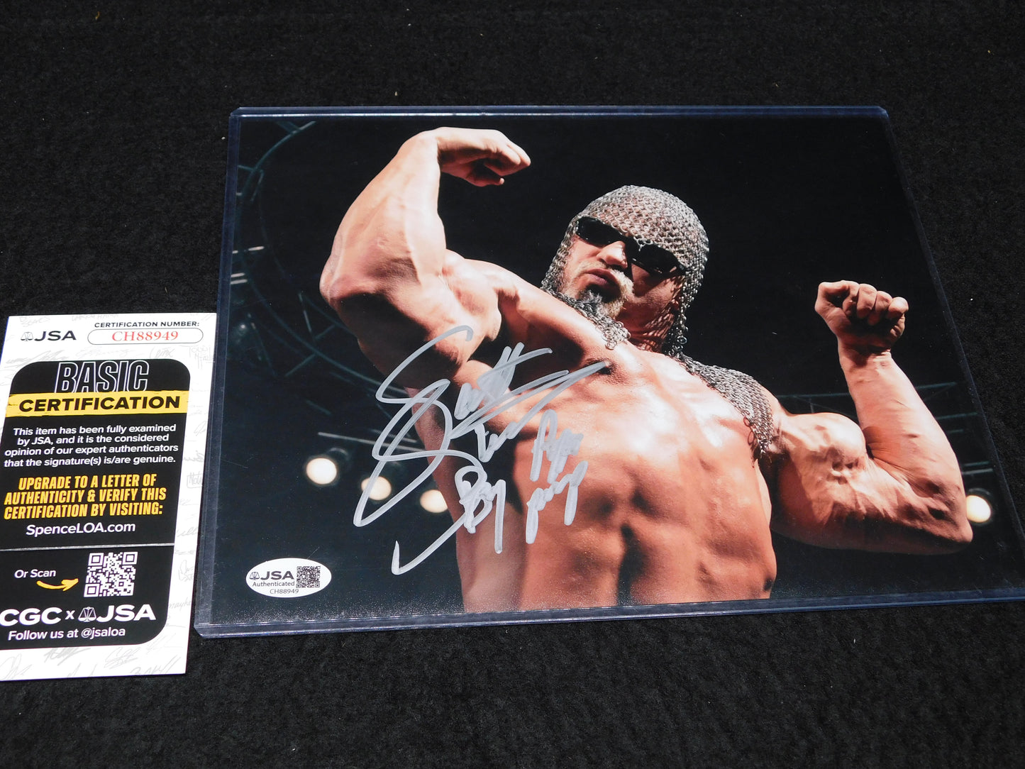 Scott Steiner Signed Autographed 8x10 Photo Big Poppa Pump Inscribed WCW WWE WWF JSA COA