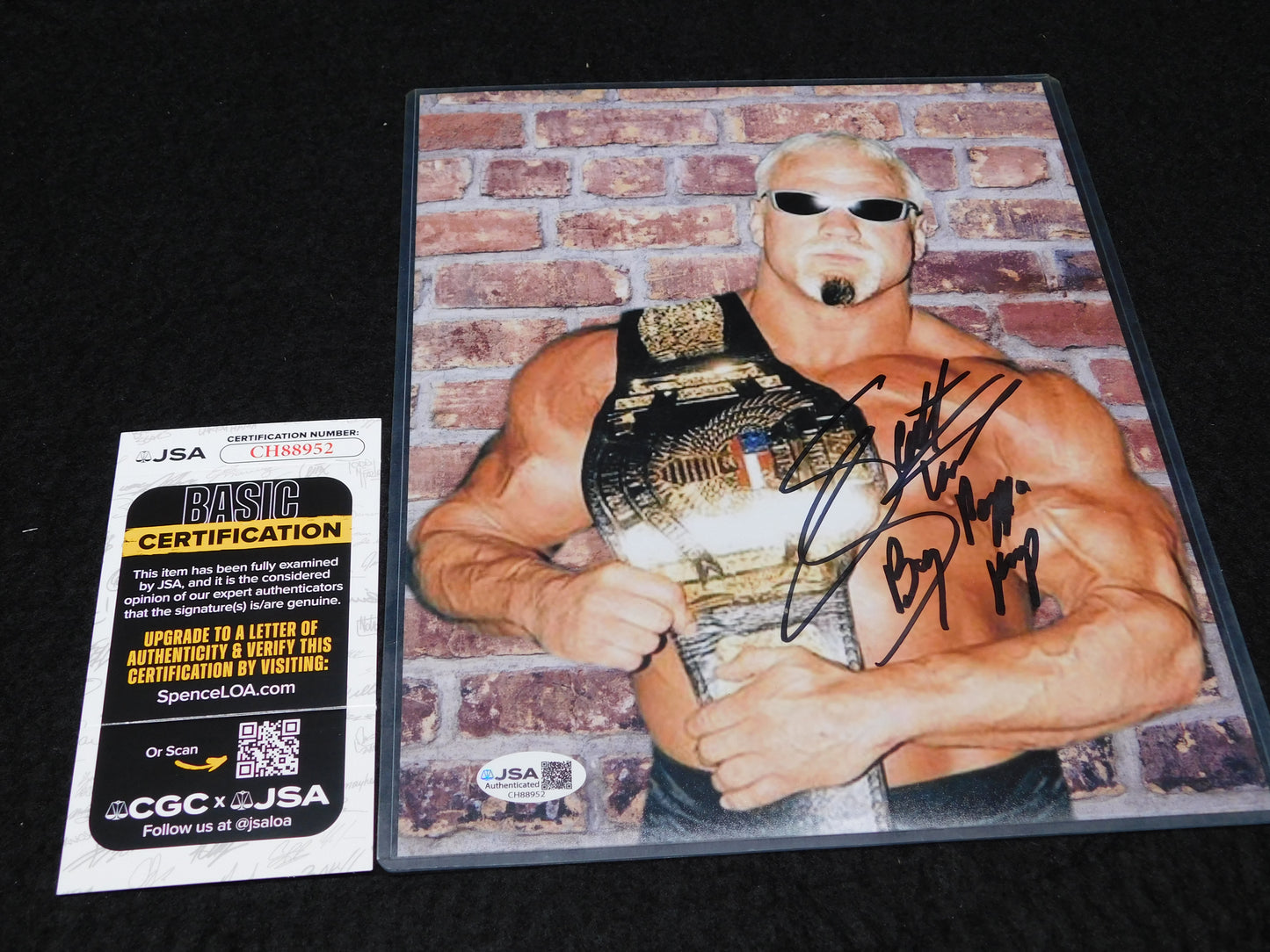 Scott Steiner Signed Autographed 8x10 Photo Big Poppa Pump Inscribed WCW WWE WWF JSA COA (B)