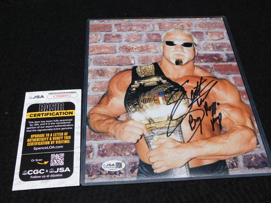 Scott Steiner Signed Autographed 8x10 Photo Big Poppa Pump Inscribed WCW WWE WWF JSA COA (B)