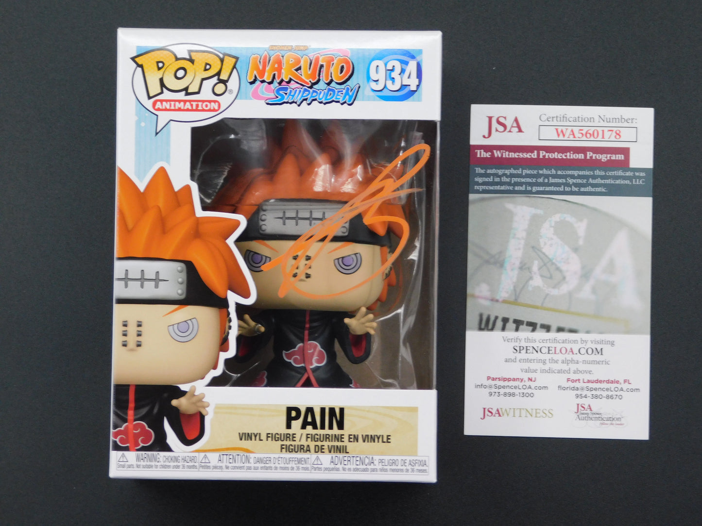 Troy Baker Signed / Autographed Vinyl Funko Pop! 934 Naruto Shippuden Pain JSA COA