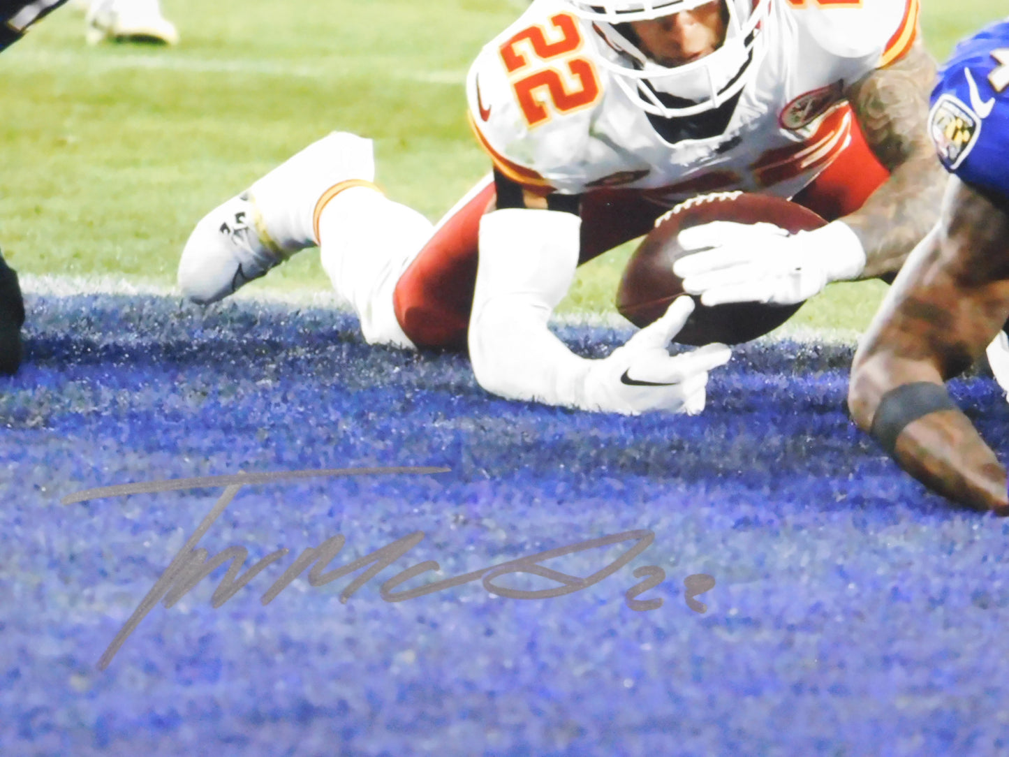 Trent McDuffie Signed Autographed 11x14 Photo Kansas City Chiefs Champ BAS COA A
