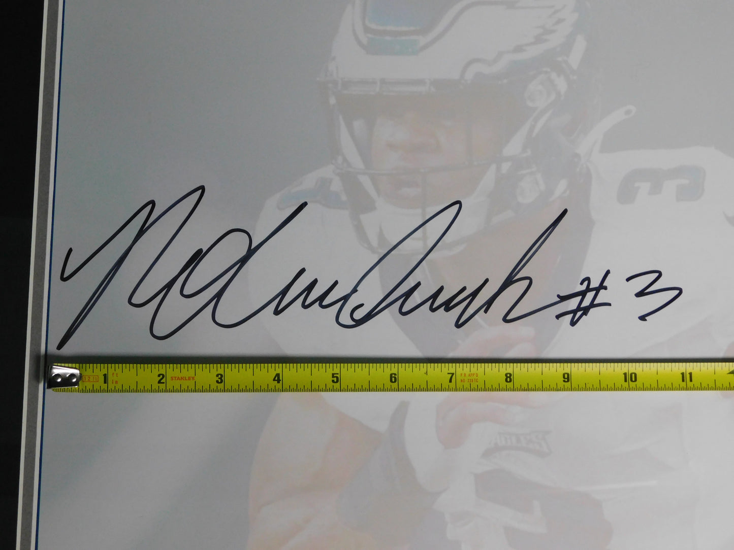 Nolan Smith Signed Autographed Framed Panoramic Photo Philladelphia Eagles BAS COA