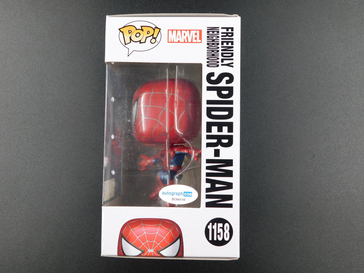 Tobey Maguire Signed Autographed Funko Pop 1158 Spider-Man Marvel Exclusive ACOA