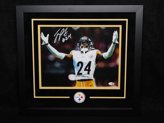 Joey Porter Jr Signed Autographed Framed 11x14 Photo Pittsburgh Steelers JSA COA C