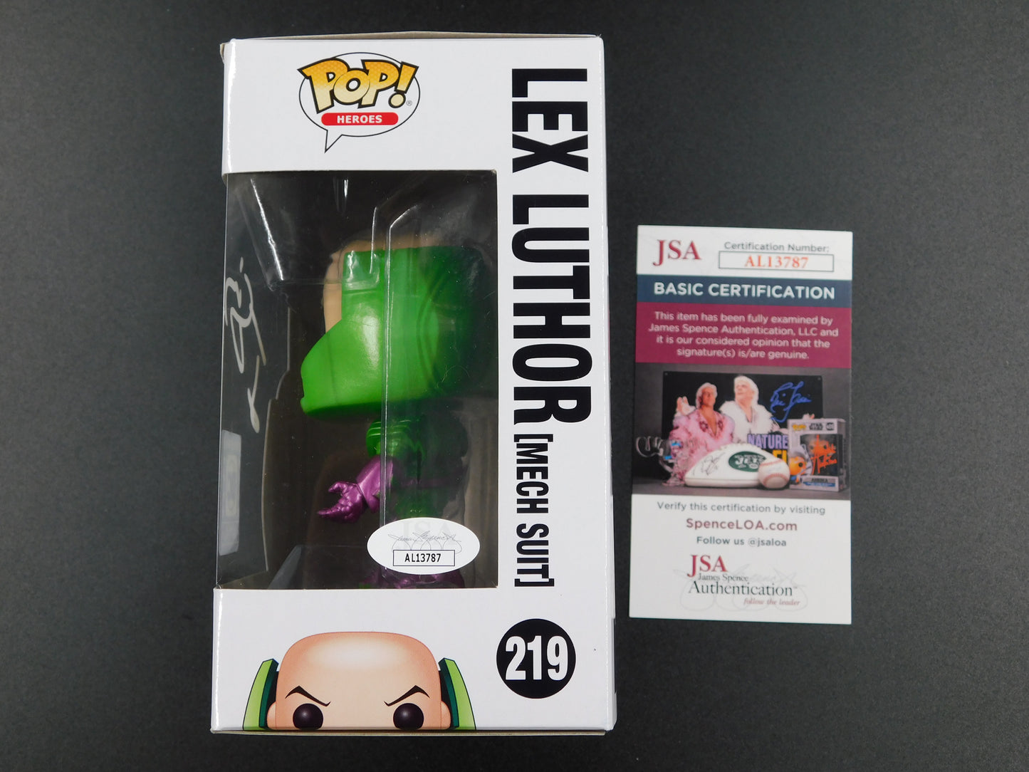 Jesse Eisenberg Signed Autographed Funko Pop 219 Lex Luthor DC Super Heroes JSA COA