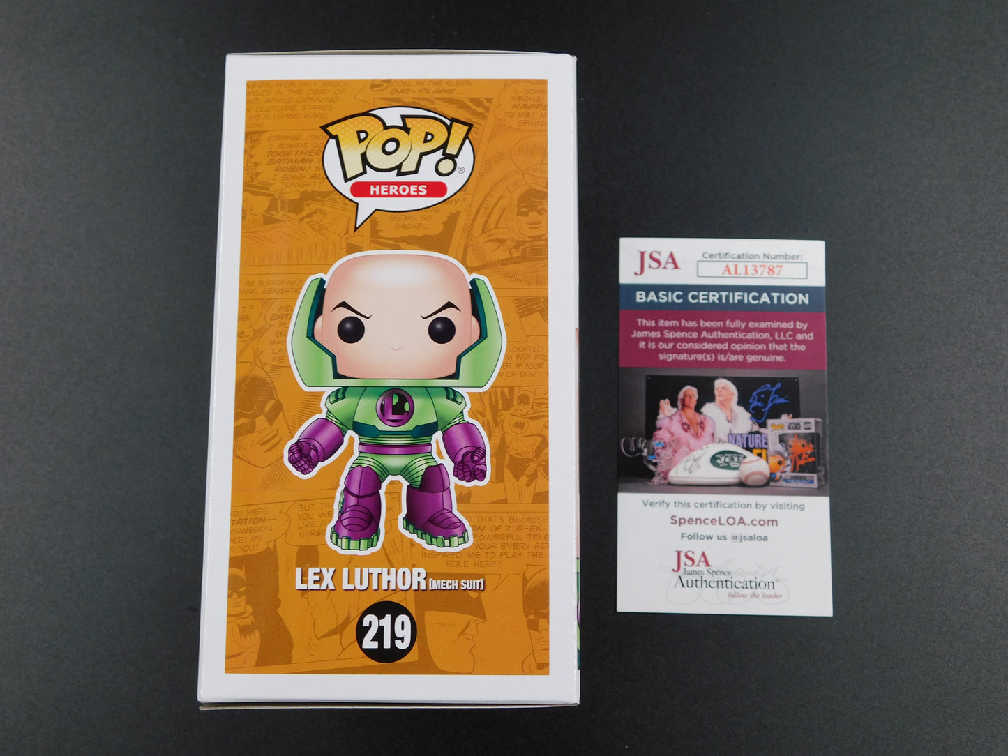 Jesse Eisenberg Signed Autographed Funko Pop 219 Lex Luthor DC Super Heroes JSA COA