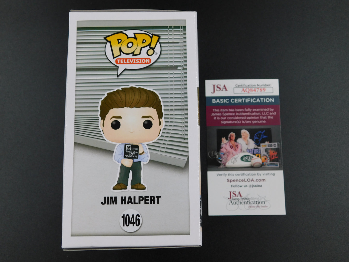 John Krasinski Signed Autographed Funko Pop! 1046 Jim Halpert The Office JSA COA