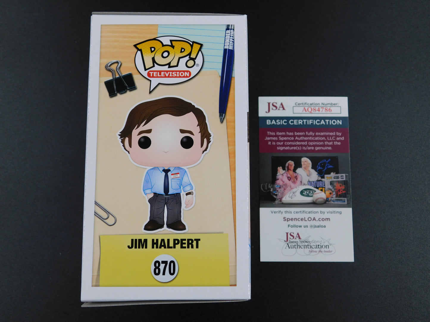 John Krasinski Signed Autographed Funko Pop! 870 CHASE Jim Halpert The Office JSA COA