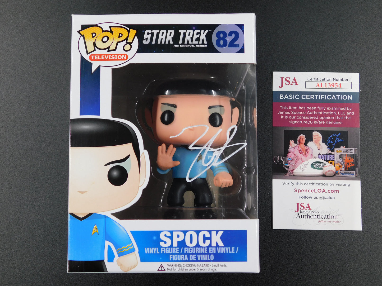 Zachary Quinto Signed Autographed Vinyl Funko Pop! 82 Spock Star Trek JSA COA