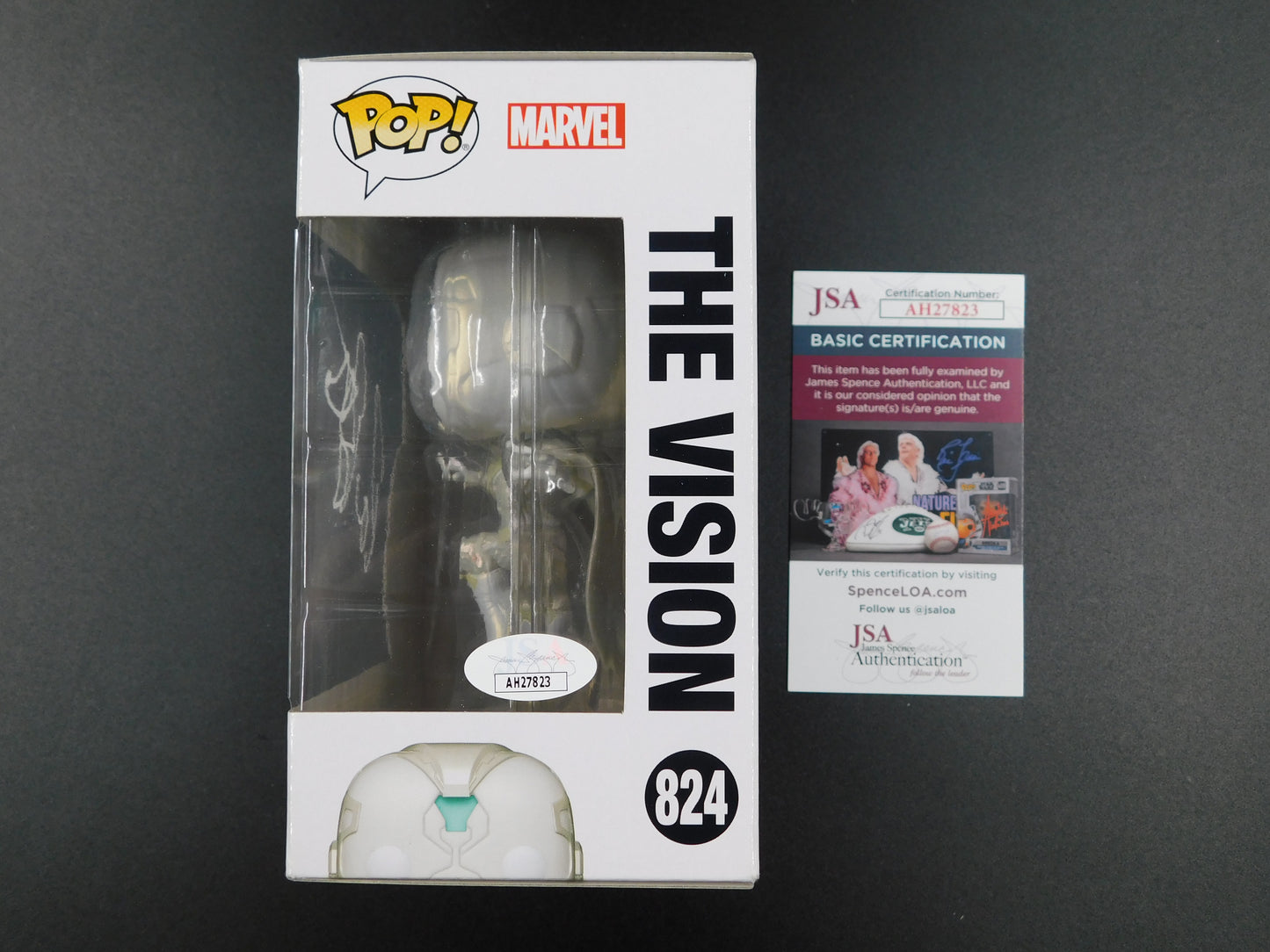 Paul Bettany Signed Autograph Vinyl Funko Pop 824 The Vision WandaVision JSA COA