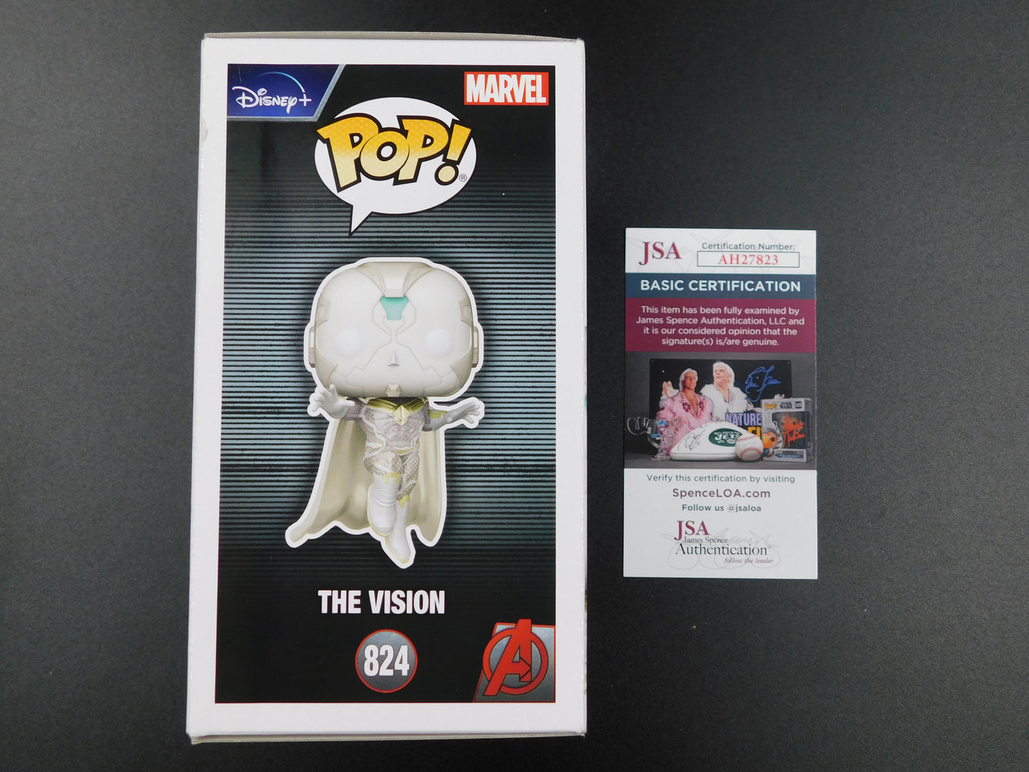 Paul Bettany Signed Autograph Vinyl Funko Pop 824 The Vision WandaVision JSA COA