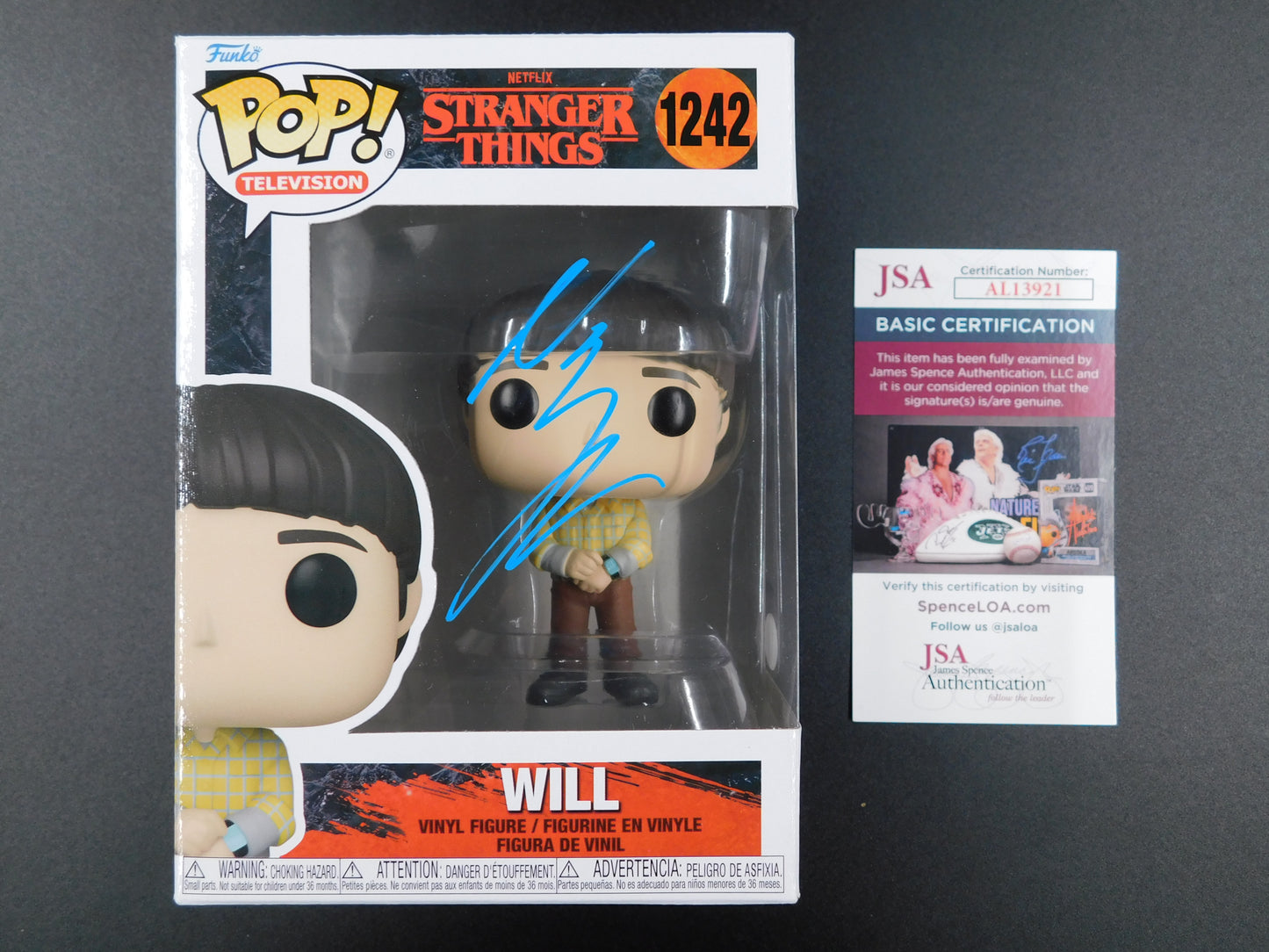 Noah Schnapp Signed Autograph Funko Pop 1242 Will Byers Stranger Things JSA COA