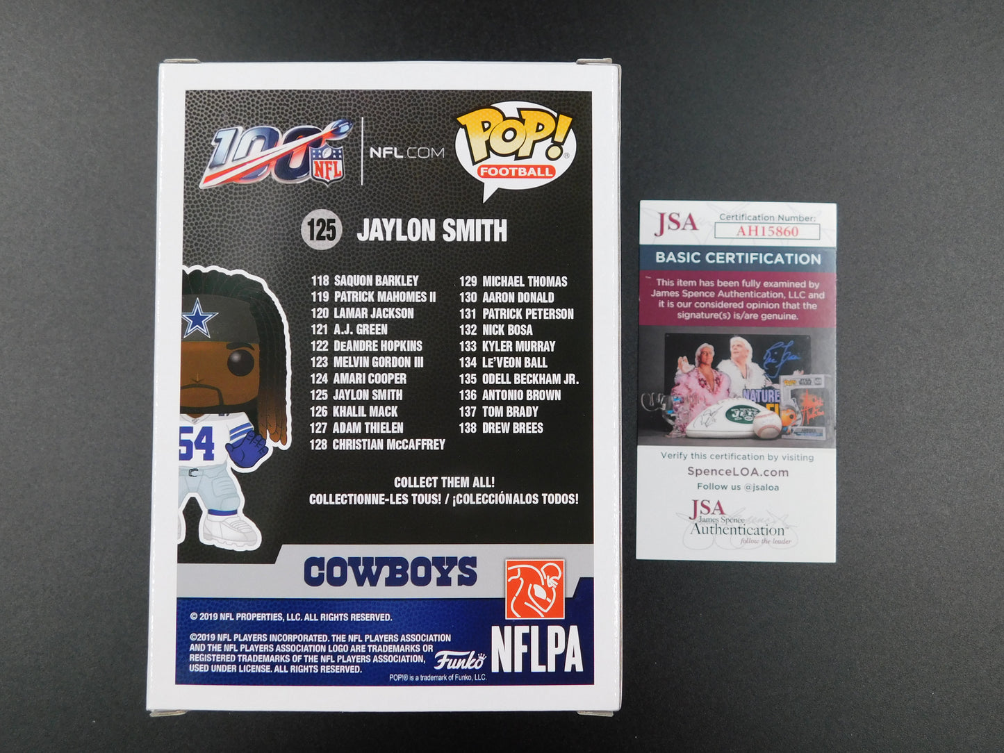 Jaylon Smith Signed Autographed Vinyl Funko Pop 125 Dallas Cowboys NFL JSA COA