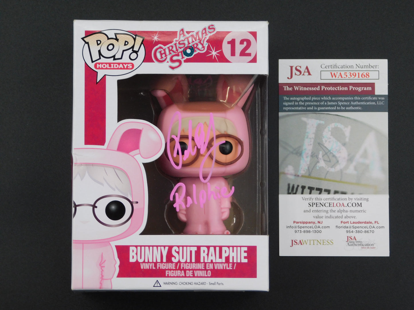 Peter Billingsley Signed Autographed Vinyl Funko Pop! 12 A Christmas Story Bunnie Suit Ralphie Parker JSA COA