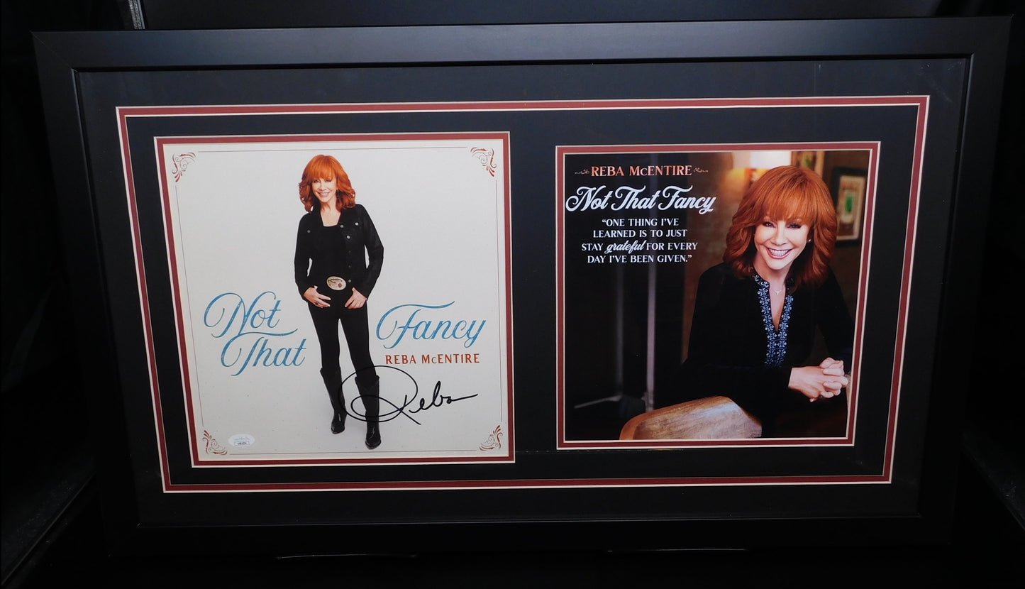 Reba McEntire Signed Autographed Not That Fancy Album Framed JSA COA Black