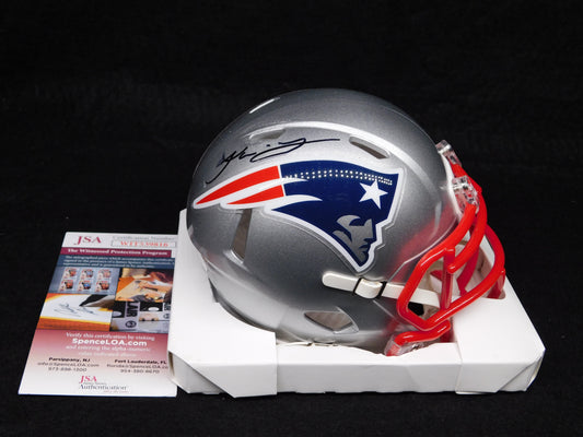 Jakobi Meyers Signed Autographed New England Patriots Speed Mini Helmet JSA COA