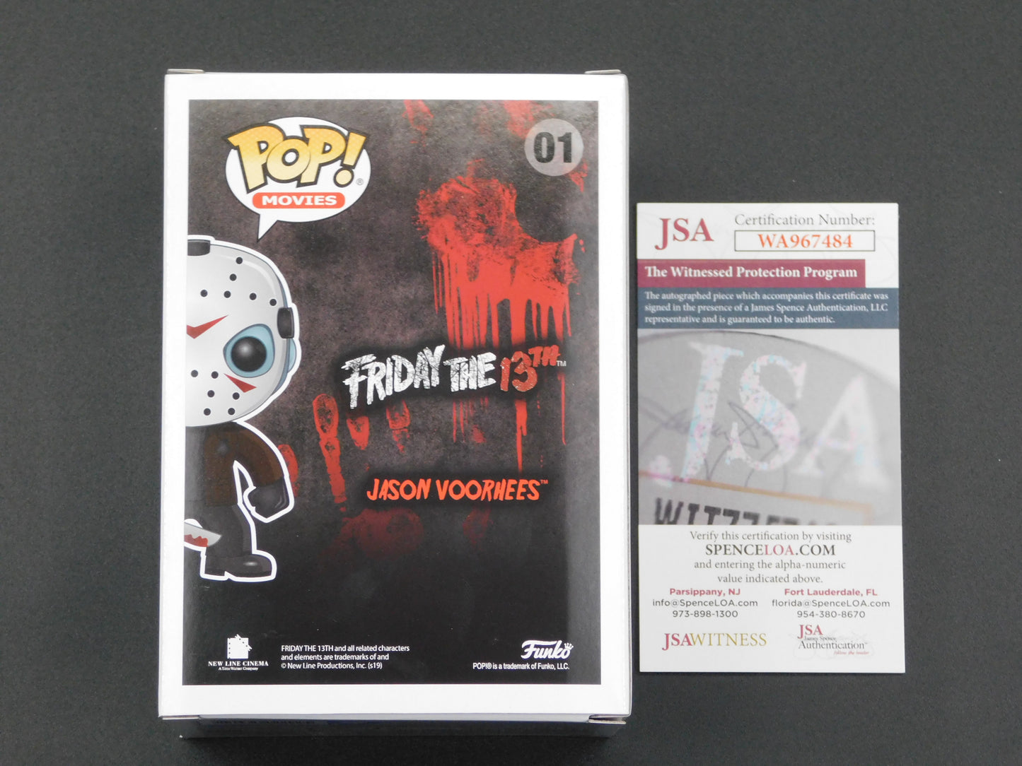 Ari Lehman Signed Autographed Vinyl Funko Pop! 01 Friday The 13th Jason Voorhees Crystal Lake Killer JSA COA