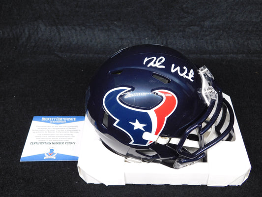 Deshaun Watson Signed Autographed Houston Texans Speed Mini Helmet BAS COA