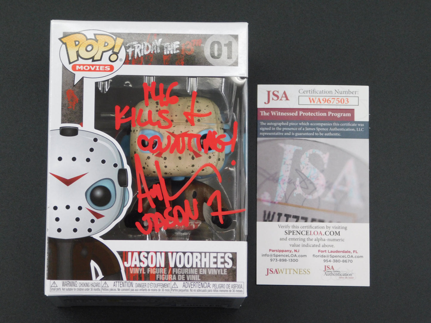 Ari Lehman Signed Autographed Vinyl Funko Pop! 01 Friday The 13th Jason Voorhees 146 Kills + Counting JSA COA