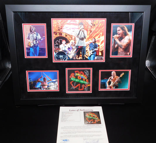 Red Hot Chili Peppers Full Band Signed Autographed Framed CD Insert Unlimited Love Album JSA COA