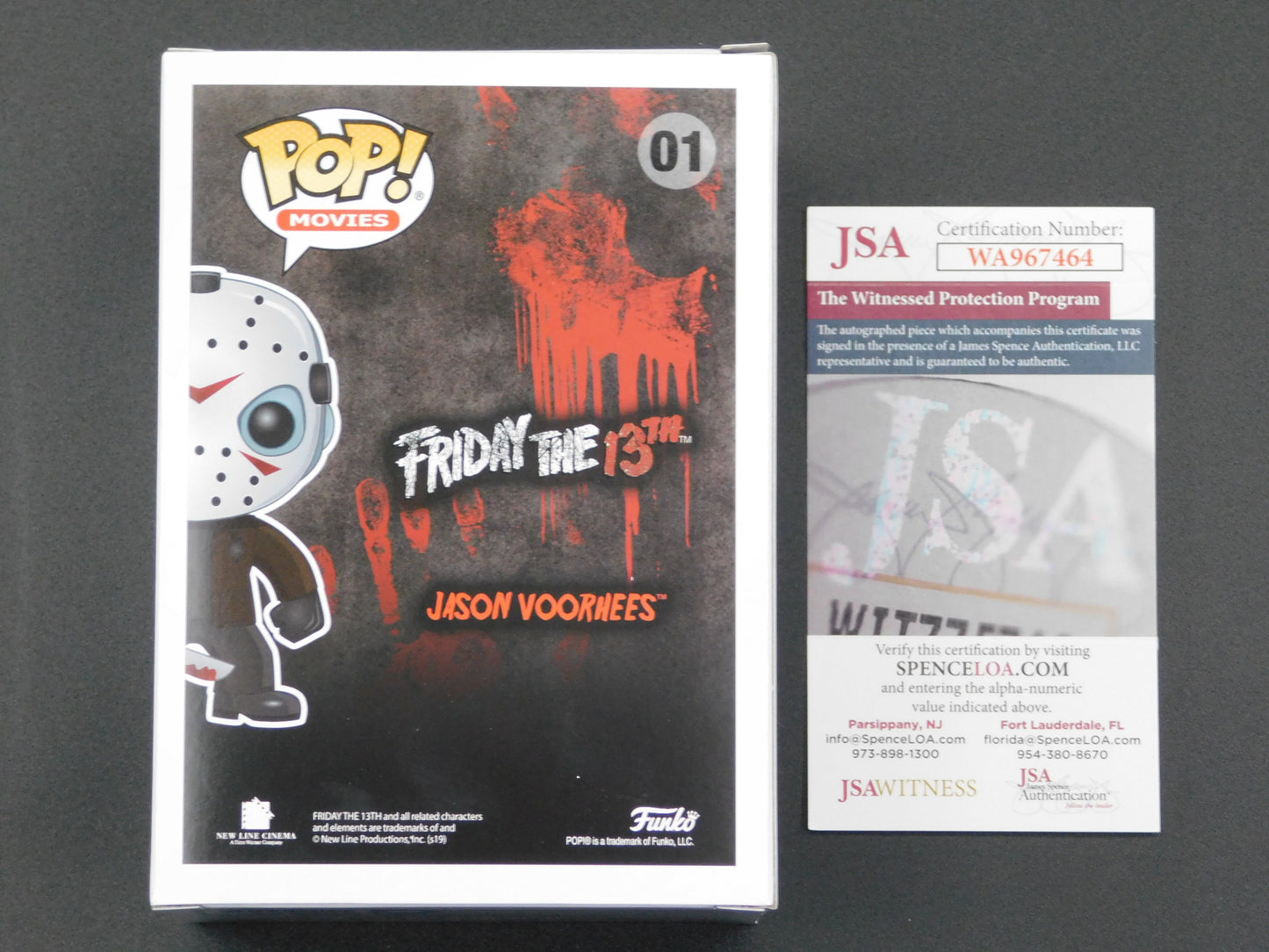 Ari Lehman Signed Autographed Vinyl Funko Pop! 01 Friday The 13th Jason Voorhees F Freddy JSA COA