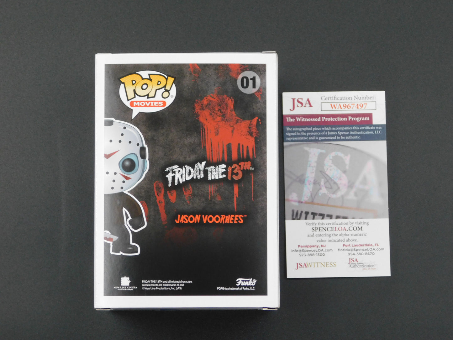 Ari Lehman Signed Autographed Vinyl Funko Pop! 01 Friday The 13th Jason Voorhees Kill For Mother JSA COA